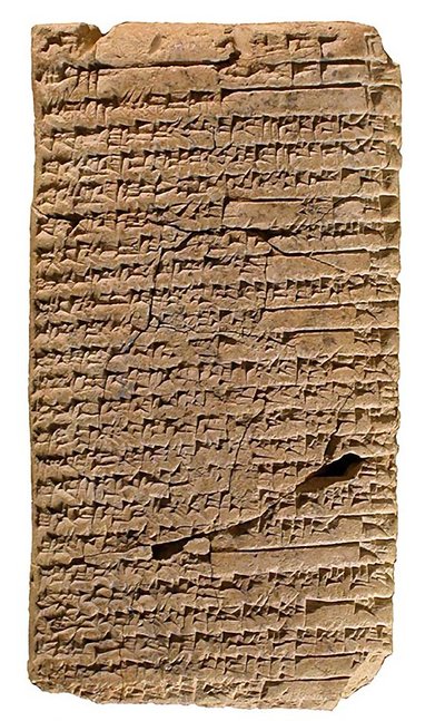 The Shuruppak cuneiform tablet, c.1900-1700 BC by Sumerian